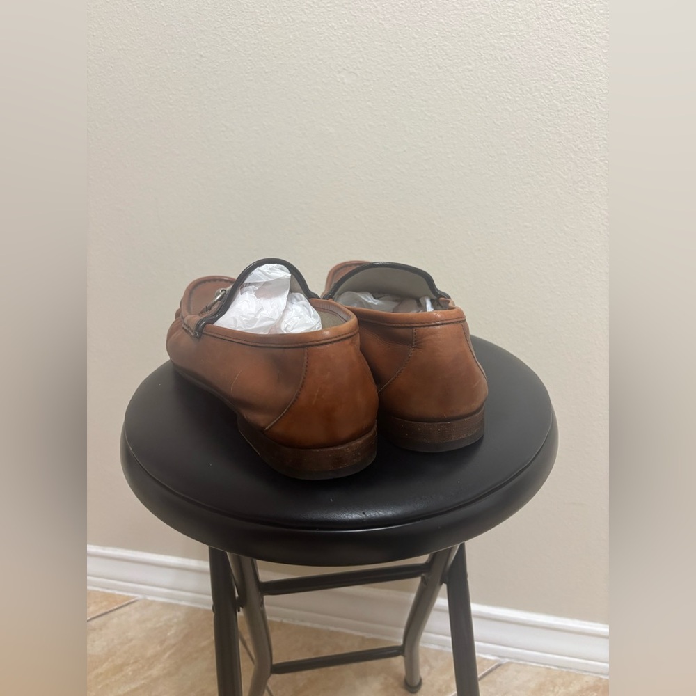 GUCCI 1953 Silver Horsebit Leather Loafer Brown Sz 10.5 $1000 Brixton Jordaan - Picture 3 of 15
